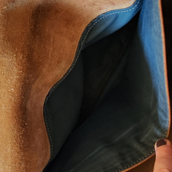 Dooney & Bourke Crossbody HOBO Bag Tote Purse Leather Large Tan Silver RARE - Picture 14 of 16